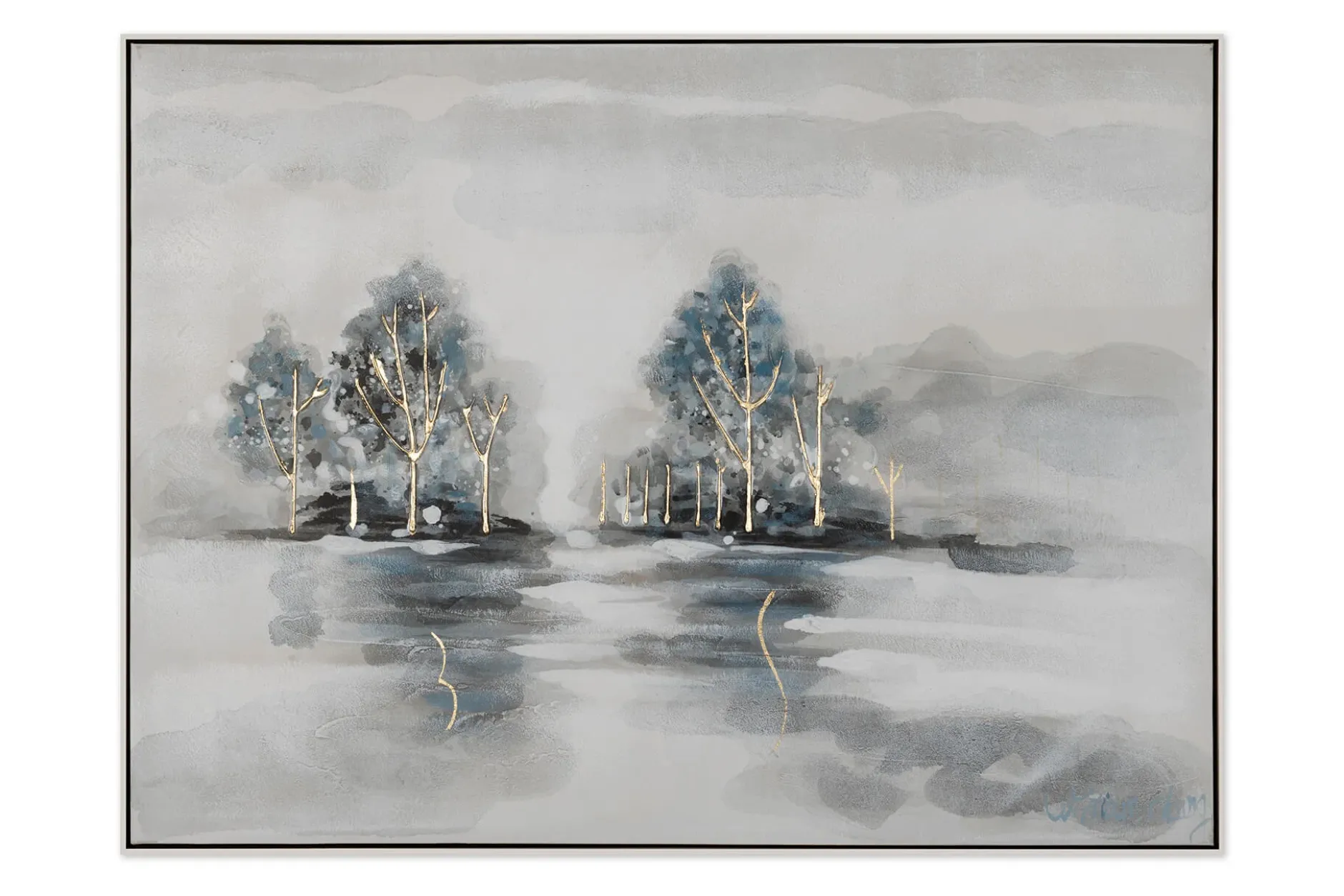 Handgemaltes Gemälde 'Spaziergang im Herbst' 100x75cm | inkl. Echtheitszertifikat