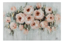 Handgemaltes Gemälde 'Splash of Roses' 90x60cm | inkl. Echtheitszertifikat