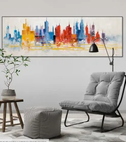 Handgemaltes Gemälde 'Status Quo' 150x50cm | inkl. Echtheitszertifikat