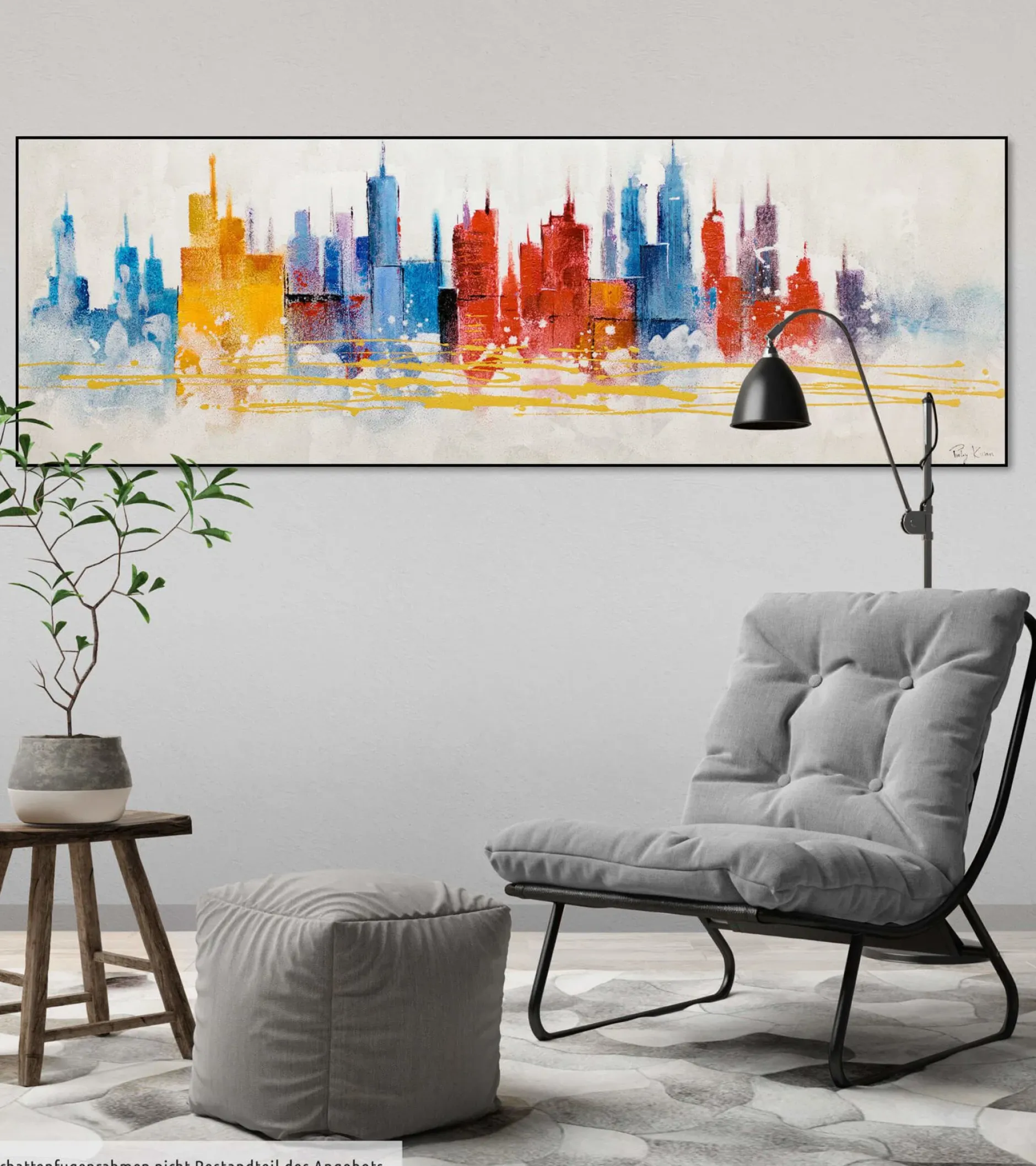 Handgemaltes Gemälde 'Status Quo' 150x50cm | inkl. Echtheitszertifikat