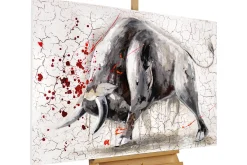 Handgemaltes Gemälde 'Stier gegen Matador' 120x80cm | inkl. Echtheitszertifikat