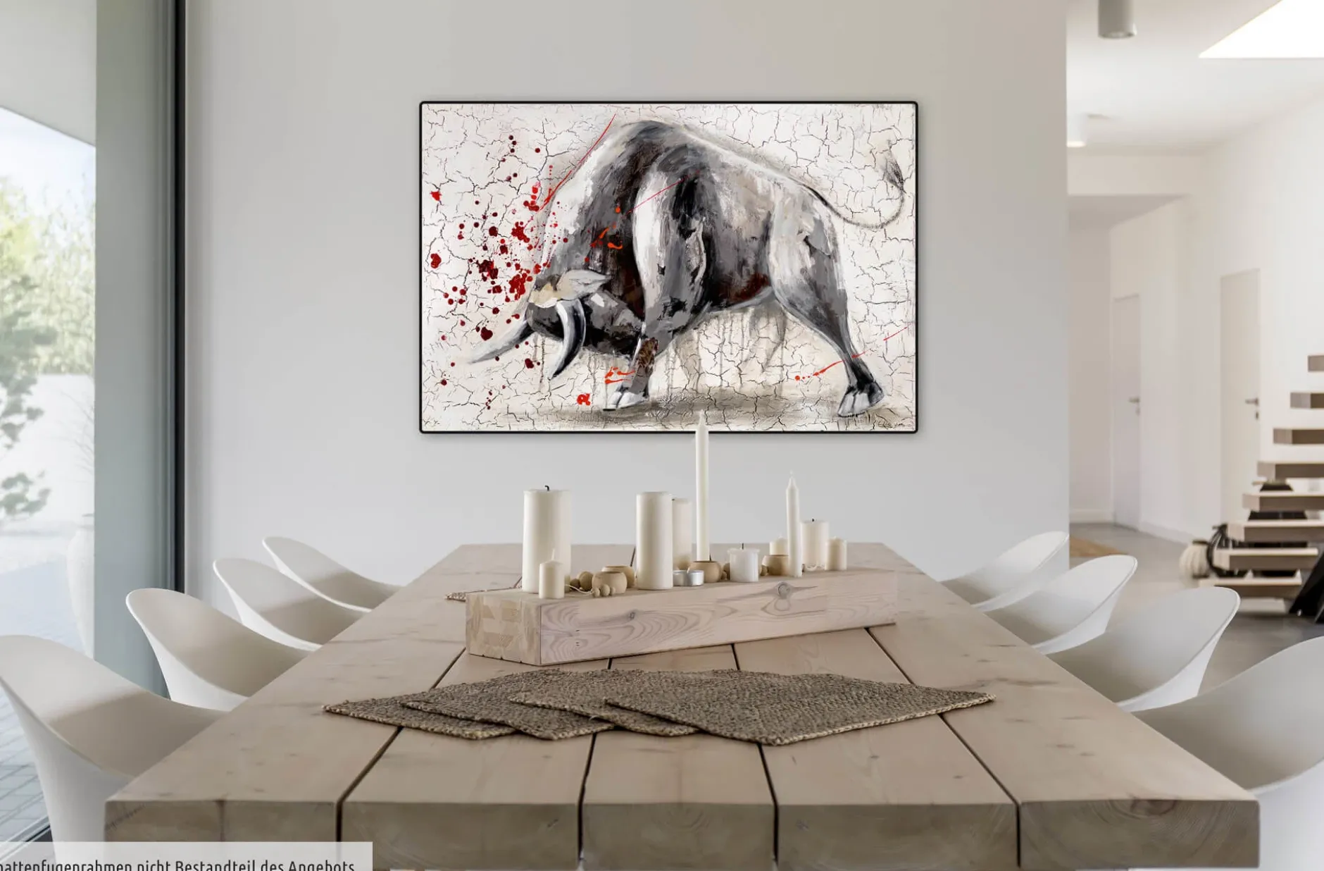 Handgemaltes Gemälde 'Stier gegen Matador' 120x80cm | inkl. Echtheitszertifikat