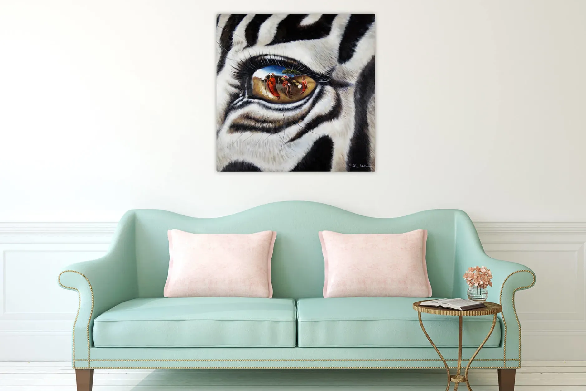 Handgemaltes Gemälde 'Stilles Gewissen' 80x80cm | inkl. Echtheitszertifikat