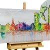 Handgemaltes Gemälde 'Stockholm Skyline Silhouette' 120x60cm | inkl. Echtheitszertifikat