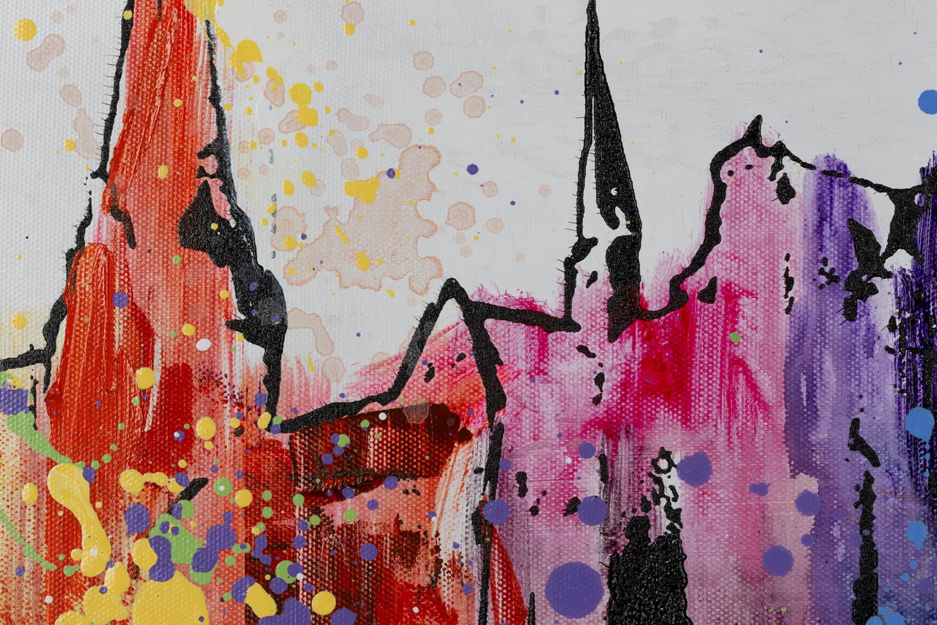 Handgemaltes Gemälde 'Stockholm Skyline Silhouette' 120x60cm | inkl. Echtheitszertifikat