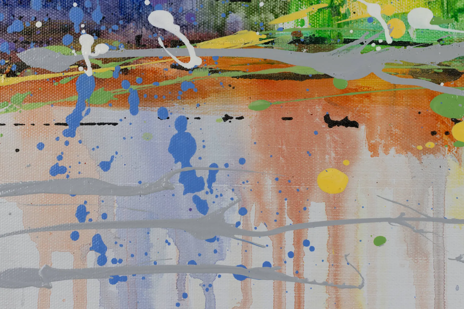 Handgemaltes Gemälde 'Stockholm Skyline Silhouette' 120x60cm | inkl. Echtheitszertifikat