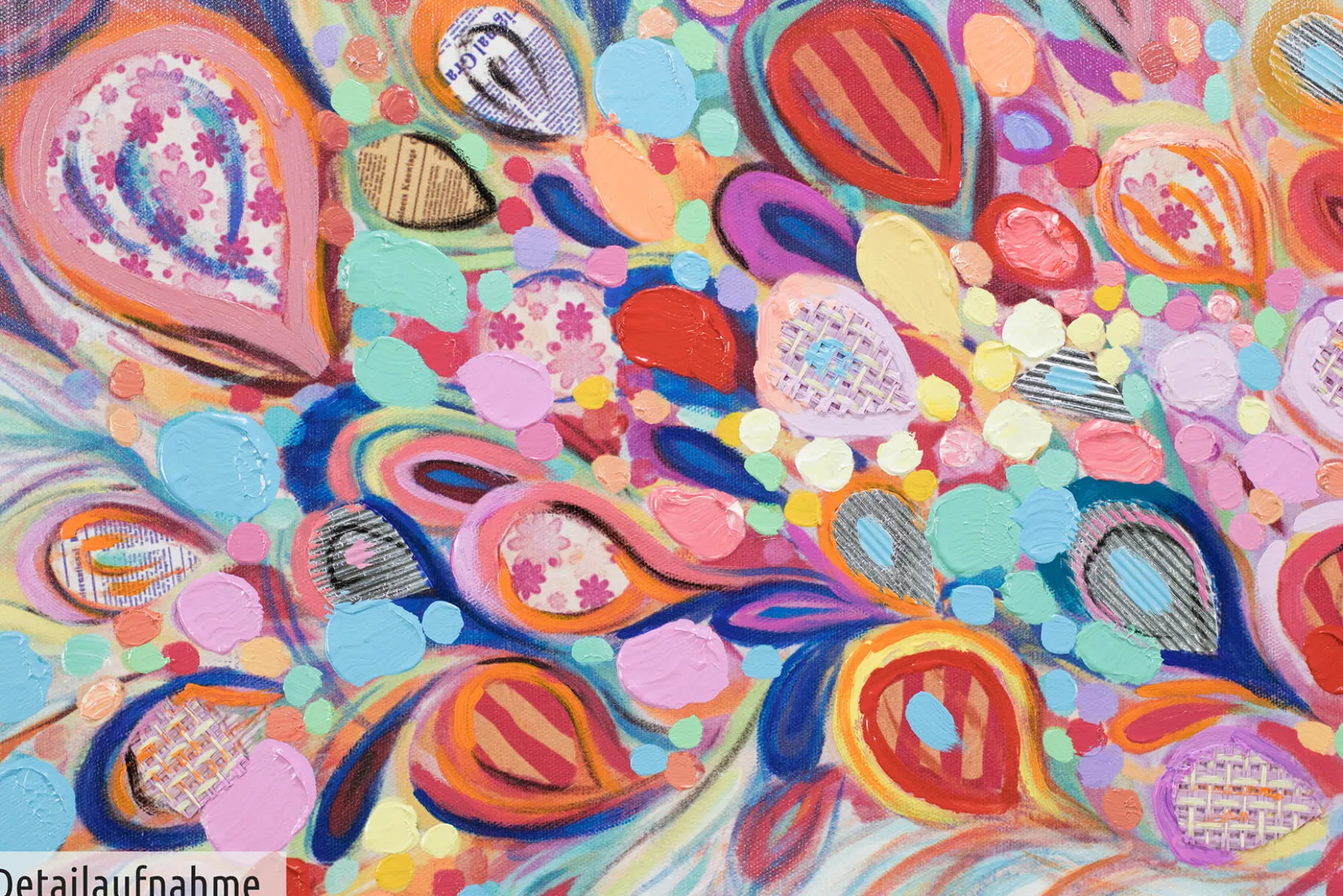 Handgemaltes Gemälde 'Stolze Farbenpracht' 80x80cm | inkl. Echtheitszertifikat