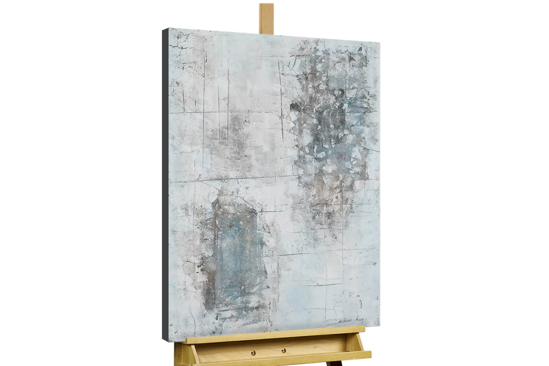 Handgemaltes Gemälde 'Stones in the River' 60x90cm | inkl. Echtheitszertifikat