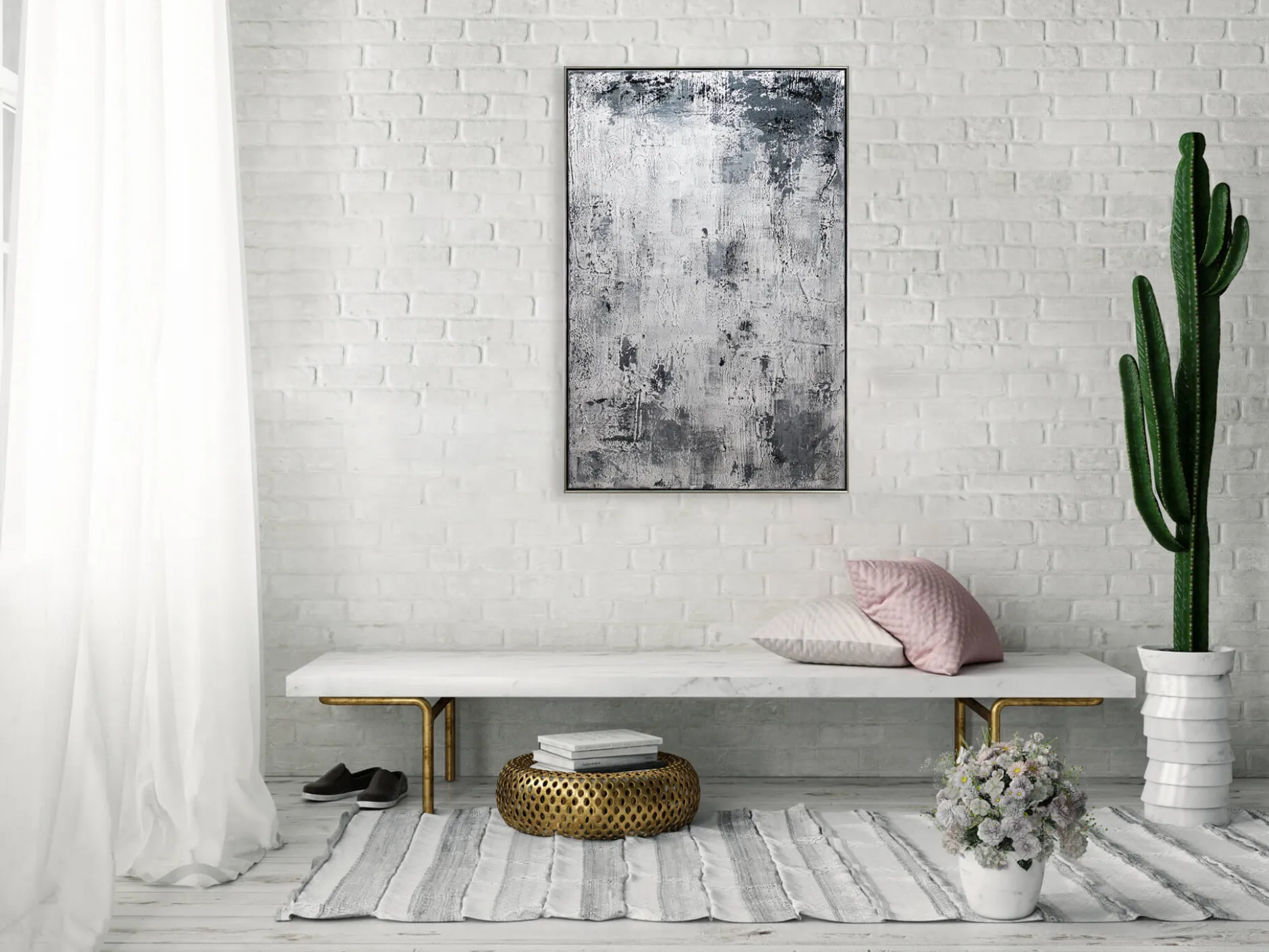 Handgemaltes Gemälde 'Stonewashed' 83x123cm | inkl. Echtheitszertifikat