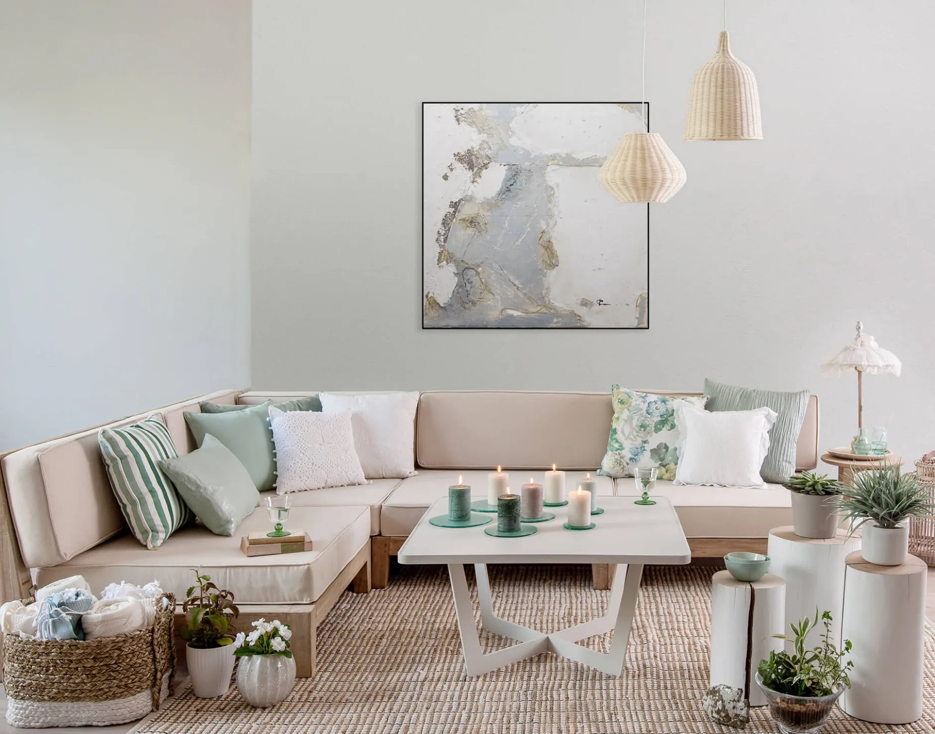 Handgemaltes Gemälde 'Stone Wall' 80x80cm | inkl. Echtheitszertifikat