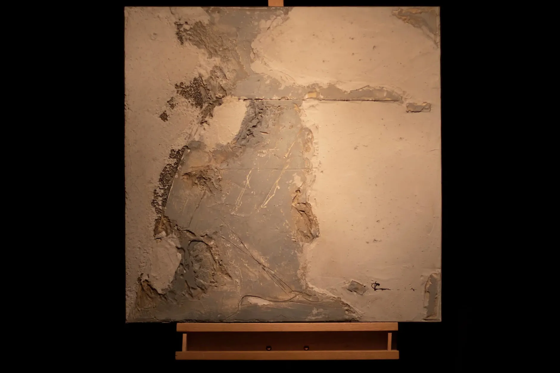 Handgemaltes Gemälde 'Stone Wall' 80x80cm | inkl. Echtheitszertifikat