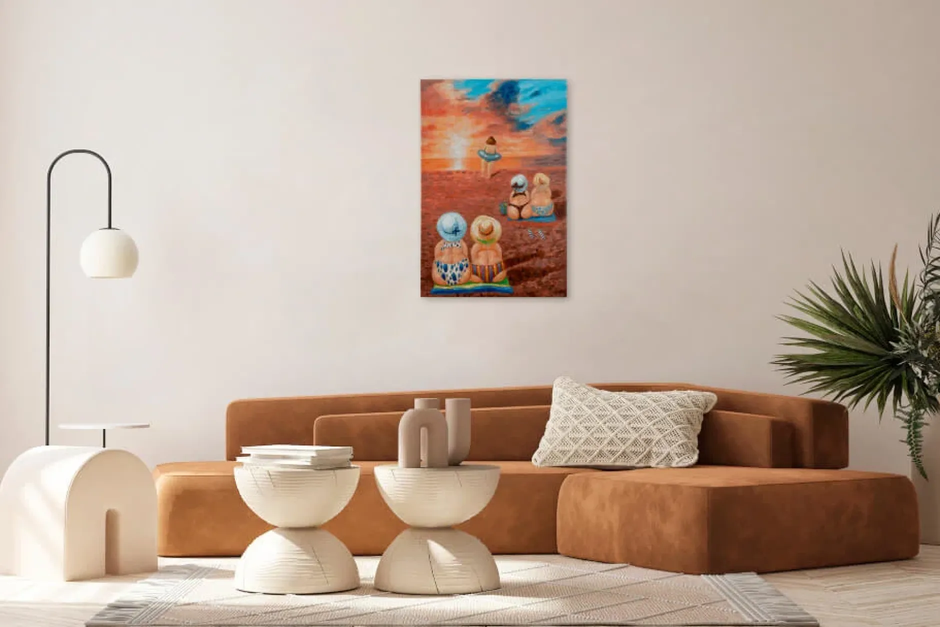 Handgemaltes Gemälde 'Strandurlaubstage' 60x90cm | inkl. Echtheitszertifikat