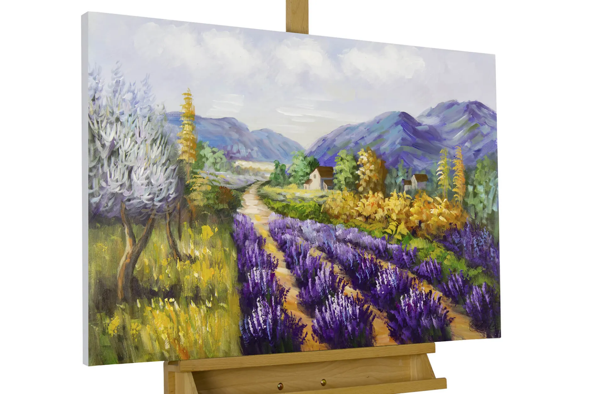 Handgemaltes Gemälde 'Streifen der süßen Erinnerung' 90x60cm | inkl. Echtheitszertifikat