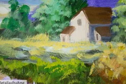 Handgemaltes Gemälde 'Streifen der süßen Erinnerung' 90x60cm | inkl. Echtheitszertifikat