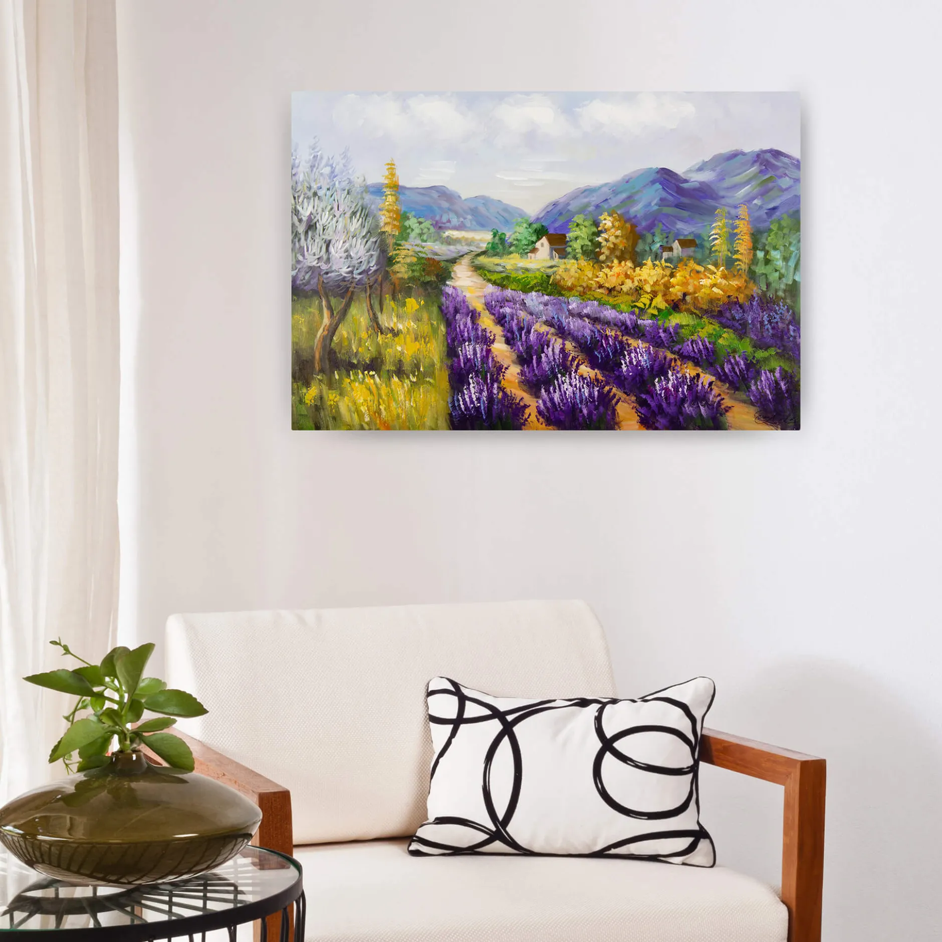 Handgemaltes Gemälde 'Streifen der süßen Erinnerung' 90x60cm | inkl. Echtheitszertifikat