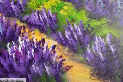 Handgemaltes Gemälde 'Streifen der süßen Erinnerung' 90x60cm | inkl. Echtheitszertifikat