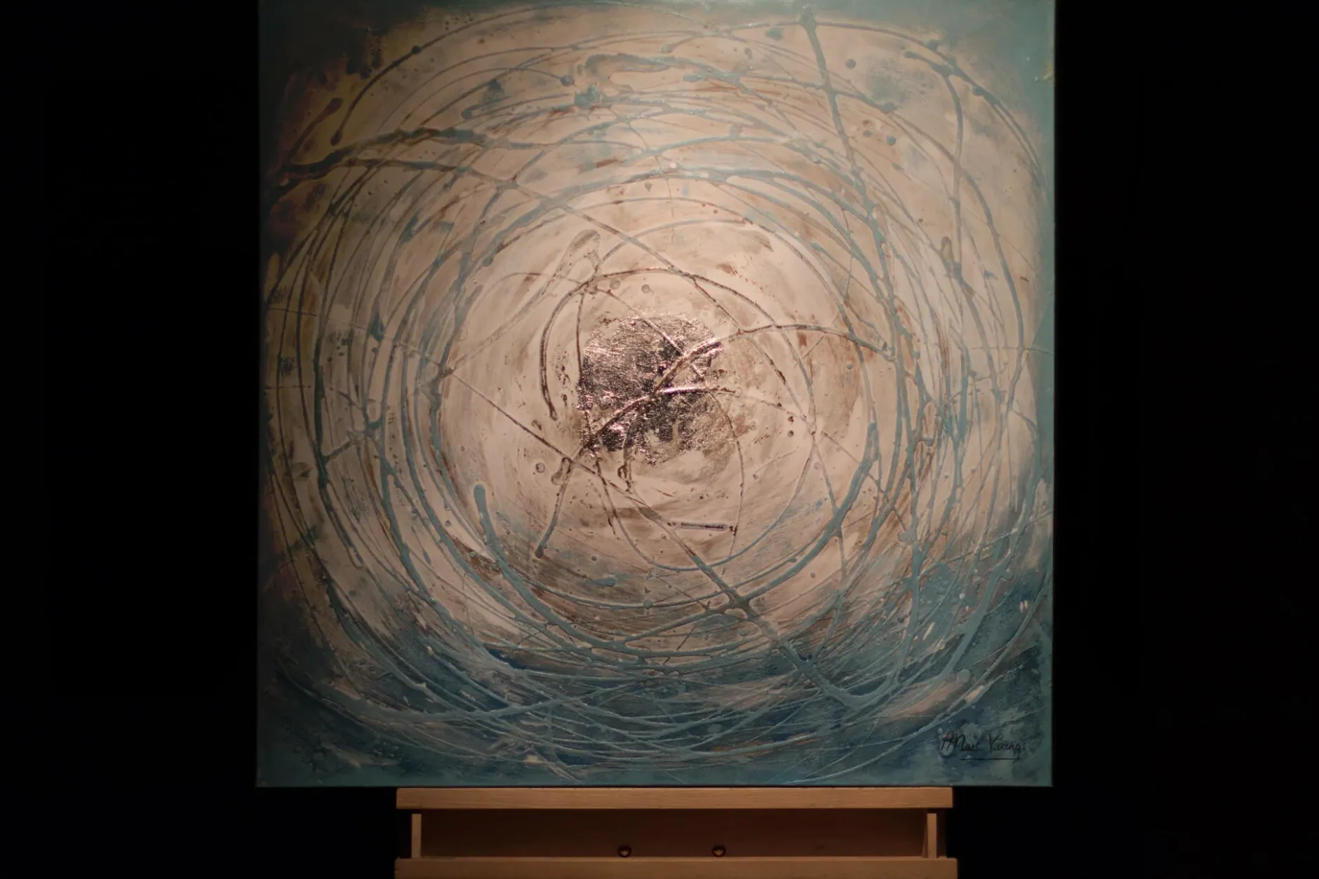 Handgemaltes Gemälde 'Stürme aus Eis' 80x80cm | inkl. Echtheitszertifikat