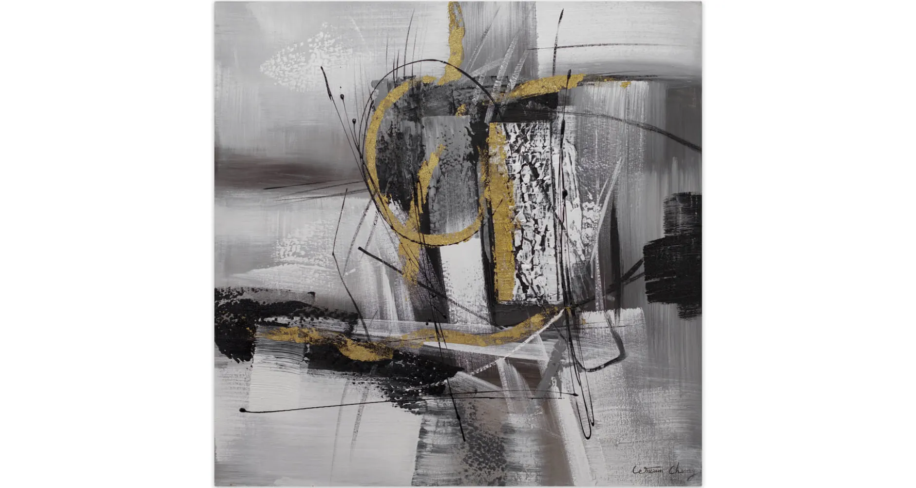 Handgemaltes Gemälde 'Sturm der See' 60x60cm | inkl. Echtheitszertifikat