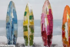 Handgemaltes Gemälde 'Surf Siesta' 150x50cm | inkl. Echtheitszertifikat