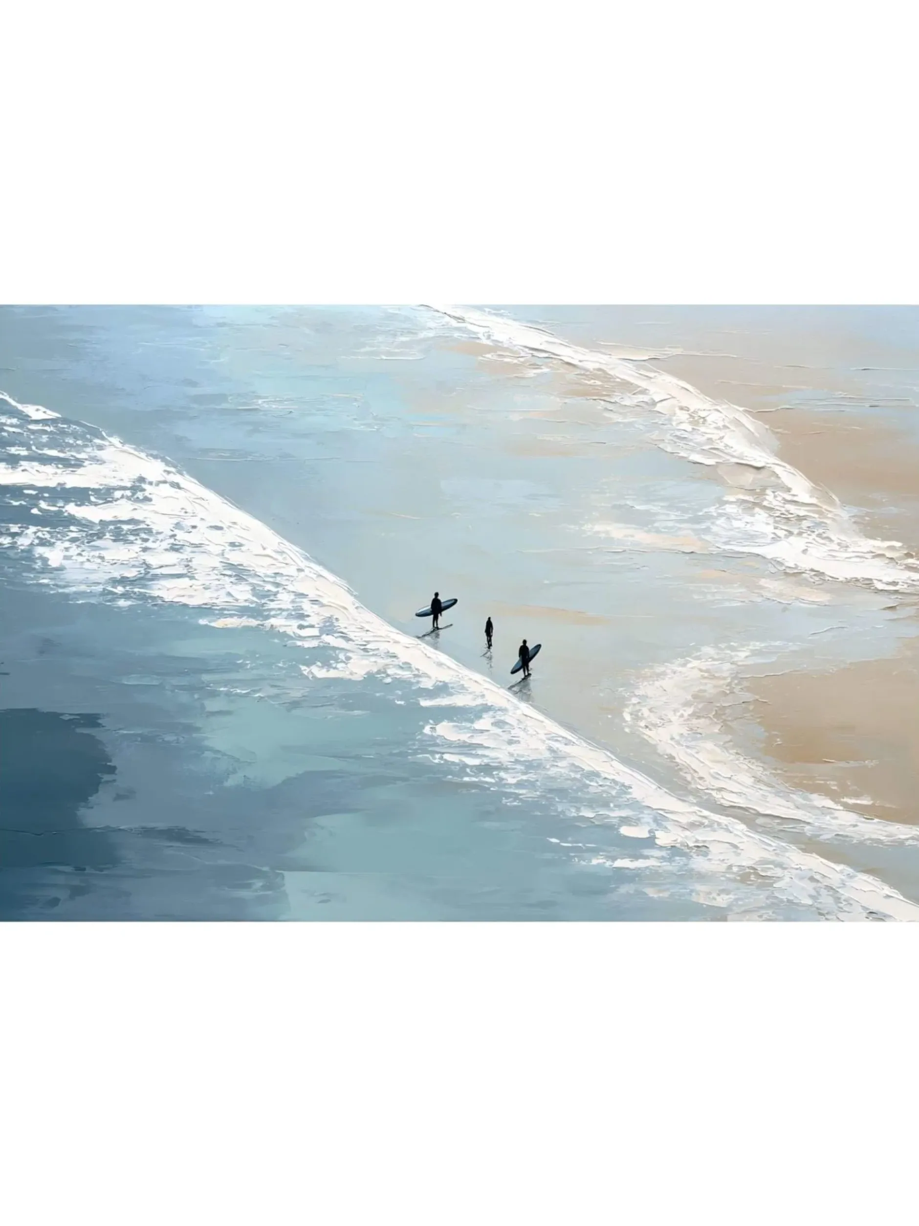 Handgemaltes Gemälde 'Surfstrand-Drift' | Echtheitszertifikat inklusive