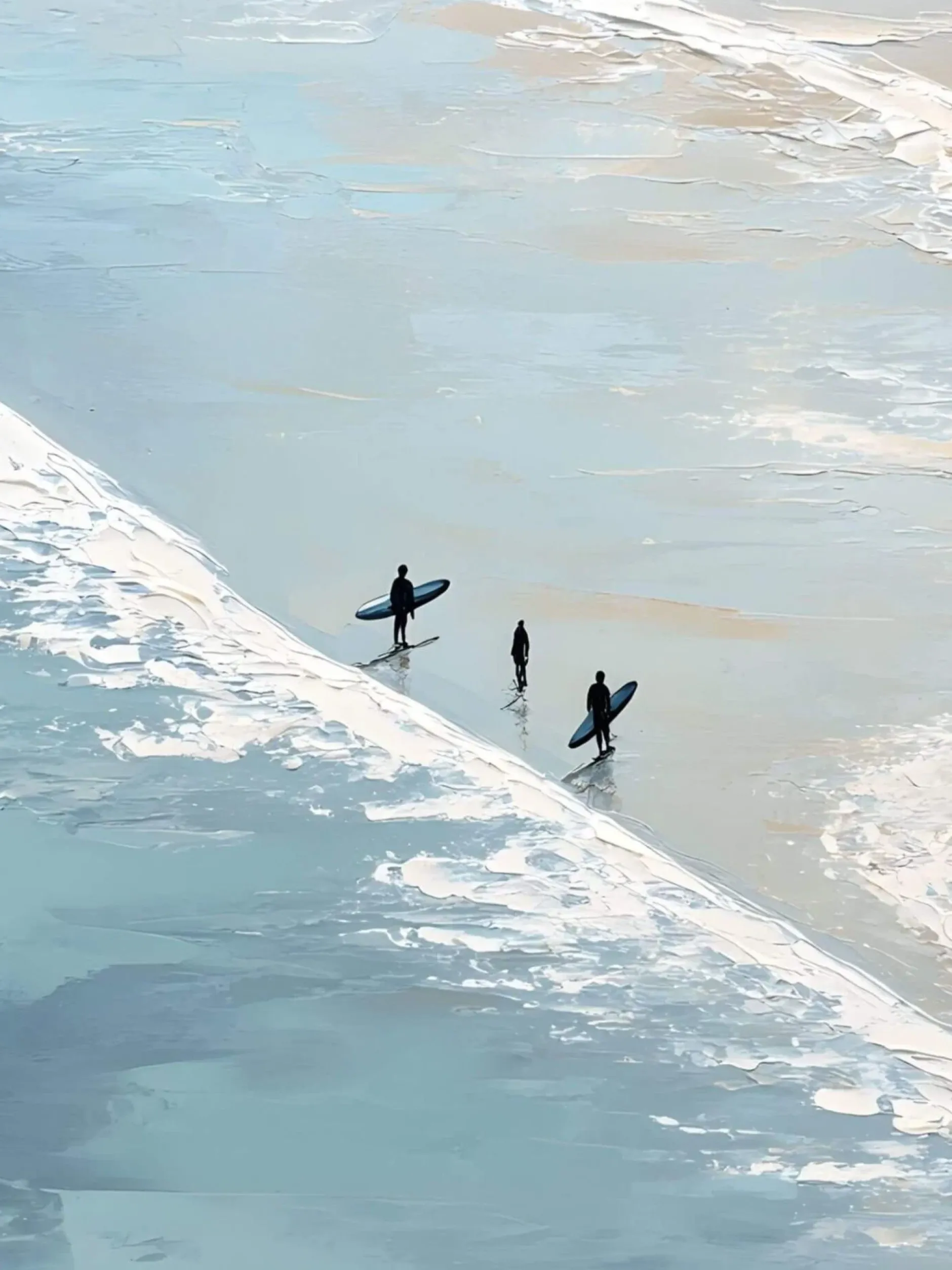 Handgemaltes Gemälde 'Surfstrand-Drift' | Echtheitszertifikat inklusive