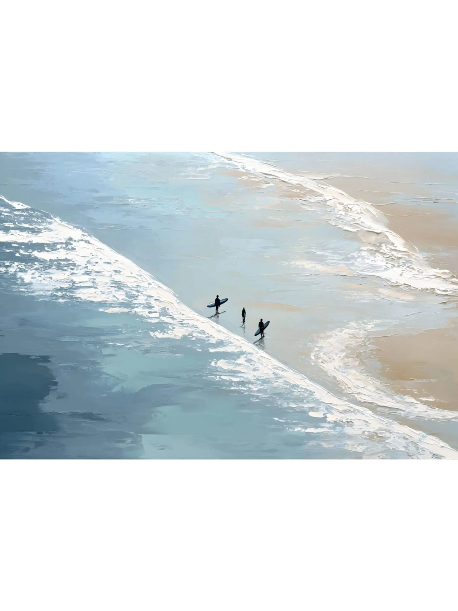 Handgemaltes Gemälde 'Surfstrand-Drift' | Echtheitszertifikat inklusive