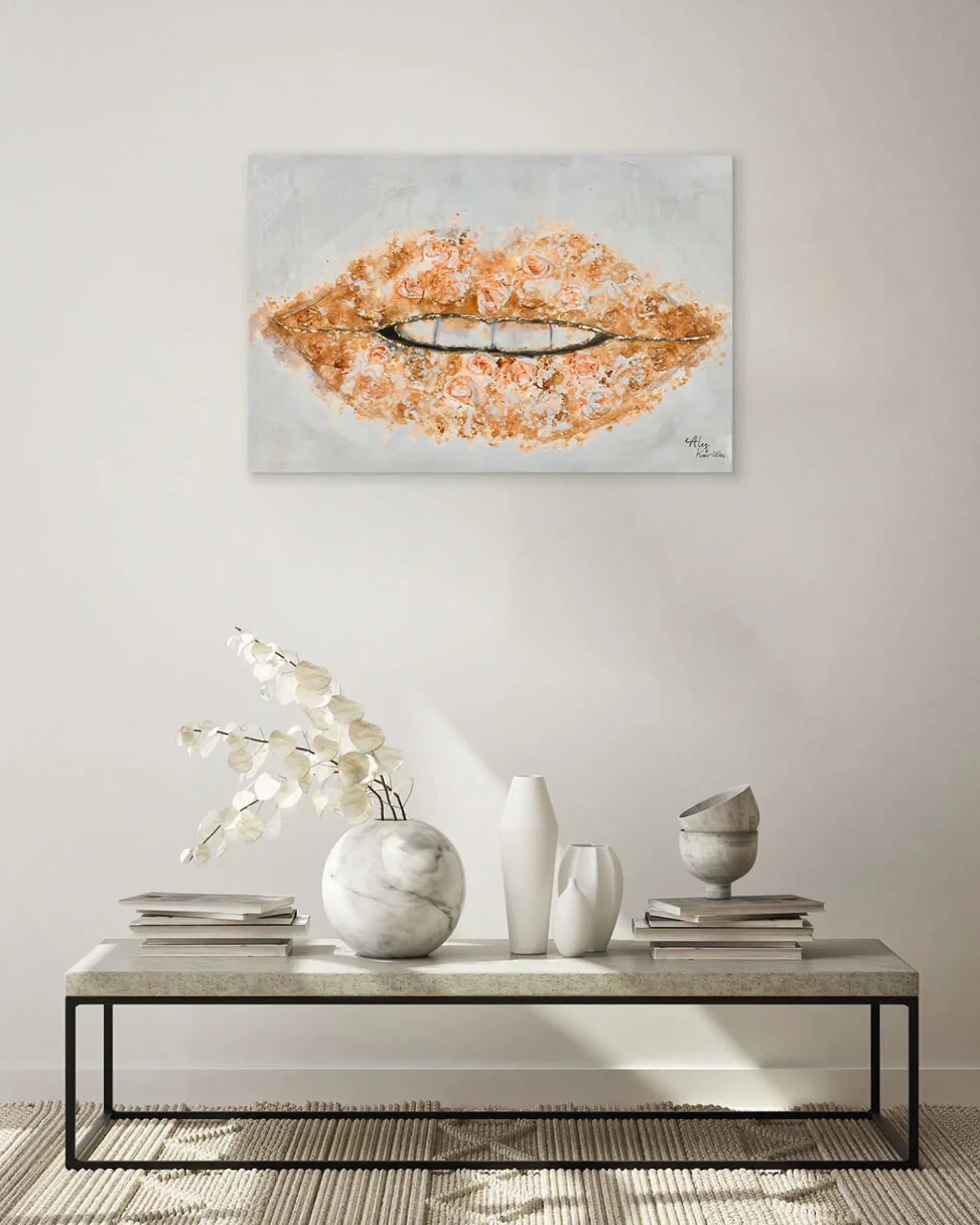 Handgemaltes Gemälde 'Sweet Lips' 90x60cm | inkl. Echtheitszertifikat