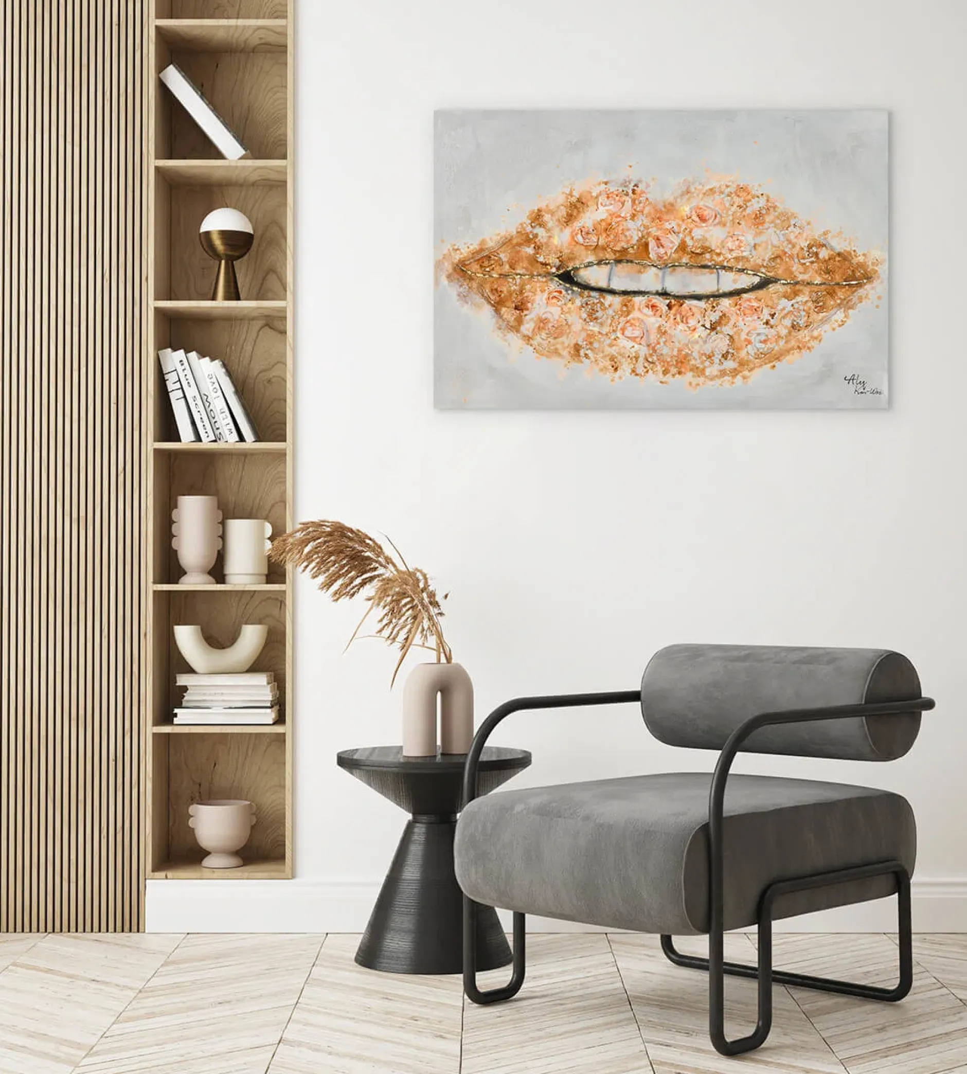 Handgemaltes Gemälde 'Sweet Lips' 90x60cm | inkl. Echtheitszertifikat