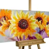 Handgemaltes Gemälde 'Symphony of Sunflowers' 150x50cm | inkl. Echtheitszertifikat