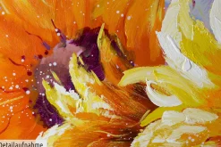 Handgemaltes Gemälde 'Symphony of Sunflowers' 150x50cm | inkl. Echtheitszertifikat