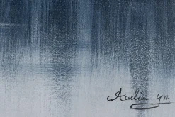 Handgemaltes Gemälde 'Tannen im Nebel' 100x75cm | inkl. Echtheitszertifikat