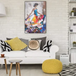 Handgemaltes Gemälde 'Tanz der Streifen' 60x90cm | inkl. Echtheitszertifikat