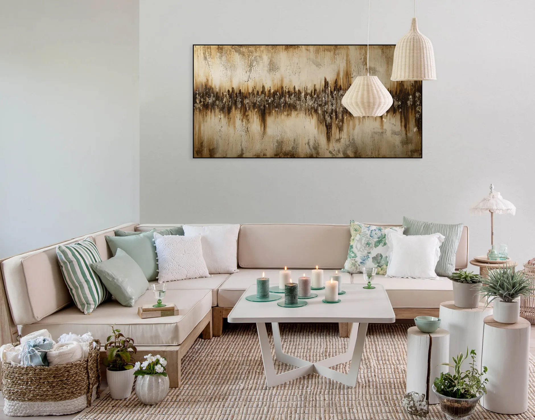 Handgemaltes Gemälde 'The Earth's Gradient' 140x70cm | inkl. Echtheitszertifikat