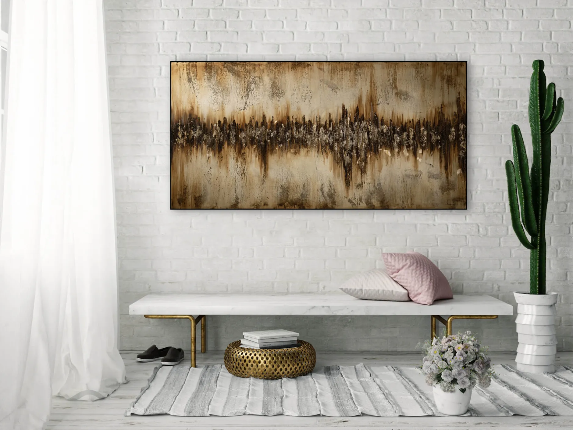 Handgemaltes Gemälde 'The Earth's Gradient' 140x70cm | inkl. Echtheitszertifikat