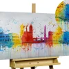 Handgemaltes Gemälde 'The Eternal City' 120x60cm | inkl. Echtheitszertifikat