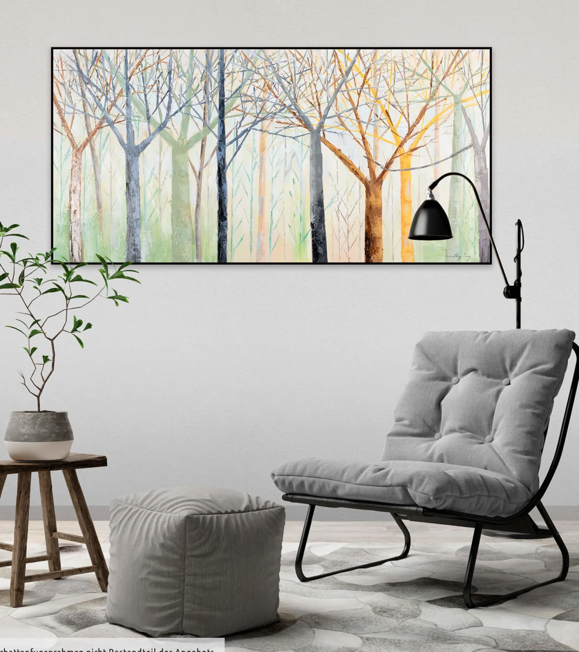 Handgemaltes Gemälde 'The Magic of the Polar Night' 140x70cm | inkl. Echtheitszertifikat