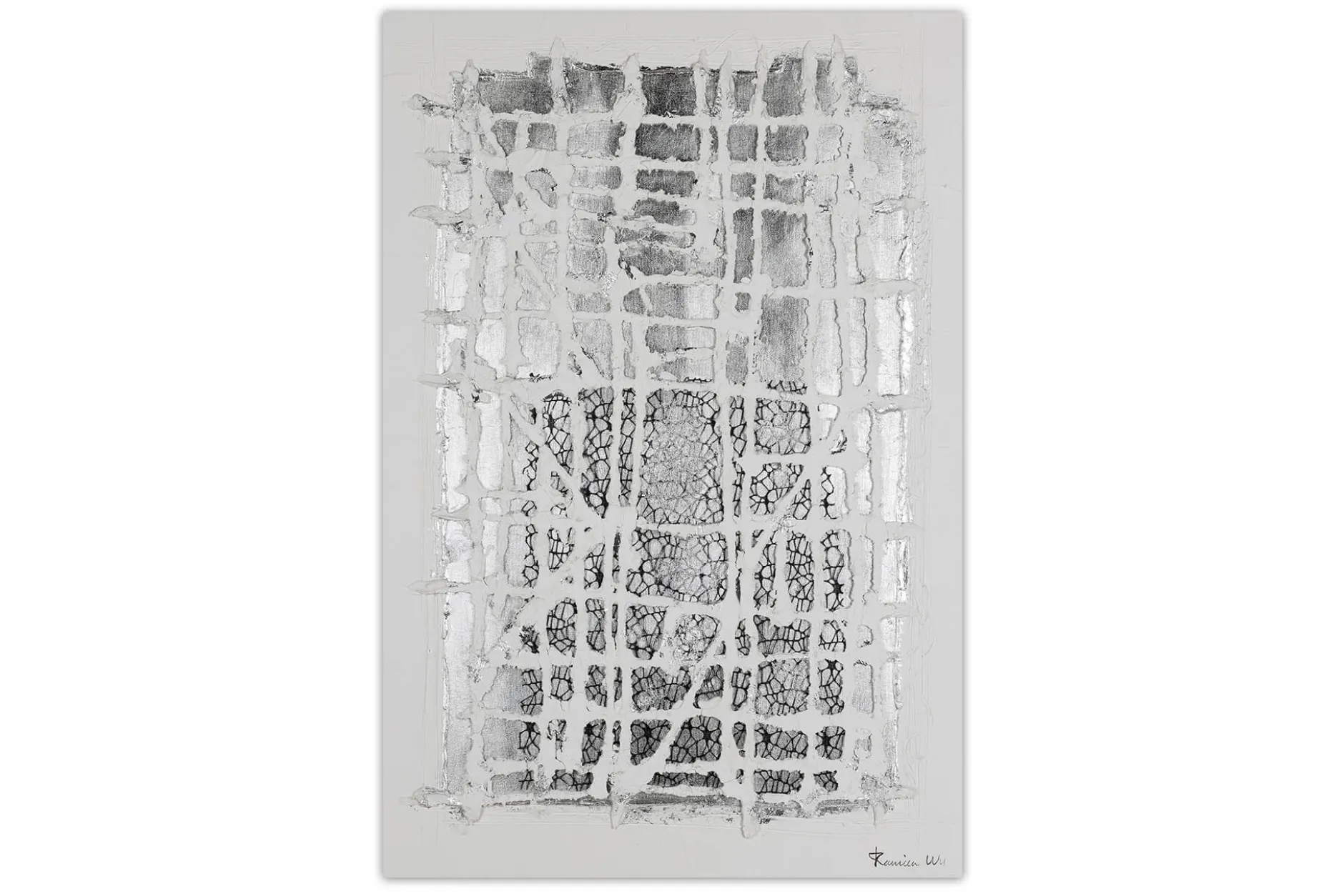 Handgemaltes Gemälde 'Through the Grids' 60x90cm | inkl. Echtheitszertifikat