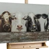 Handgemaltes Gemälde 'Tierische Freundschaft' 100x50cm | inkl. Echtheitszertifikat