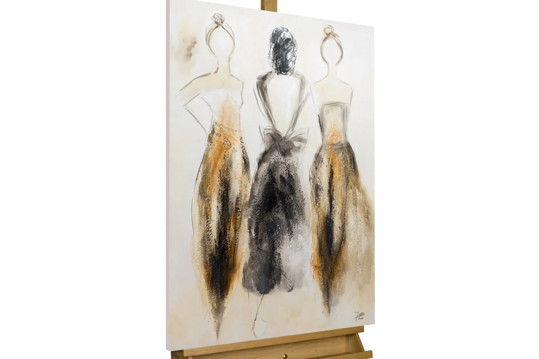 Handgemaltes Gemälde 'Traumtänzerinnen Trio' 60x90cm | inkl. Echtheitszertifikat