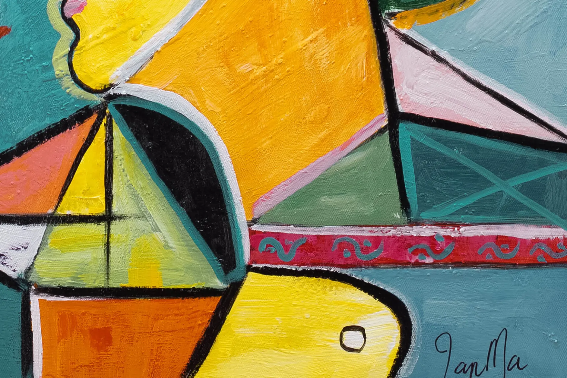 Handgemaltes Gemälde 'Traum voller Fantasie' 80x80cm | inkl. Echtheitszertifikat