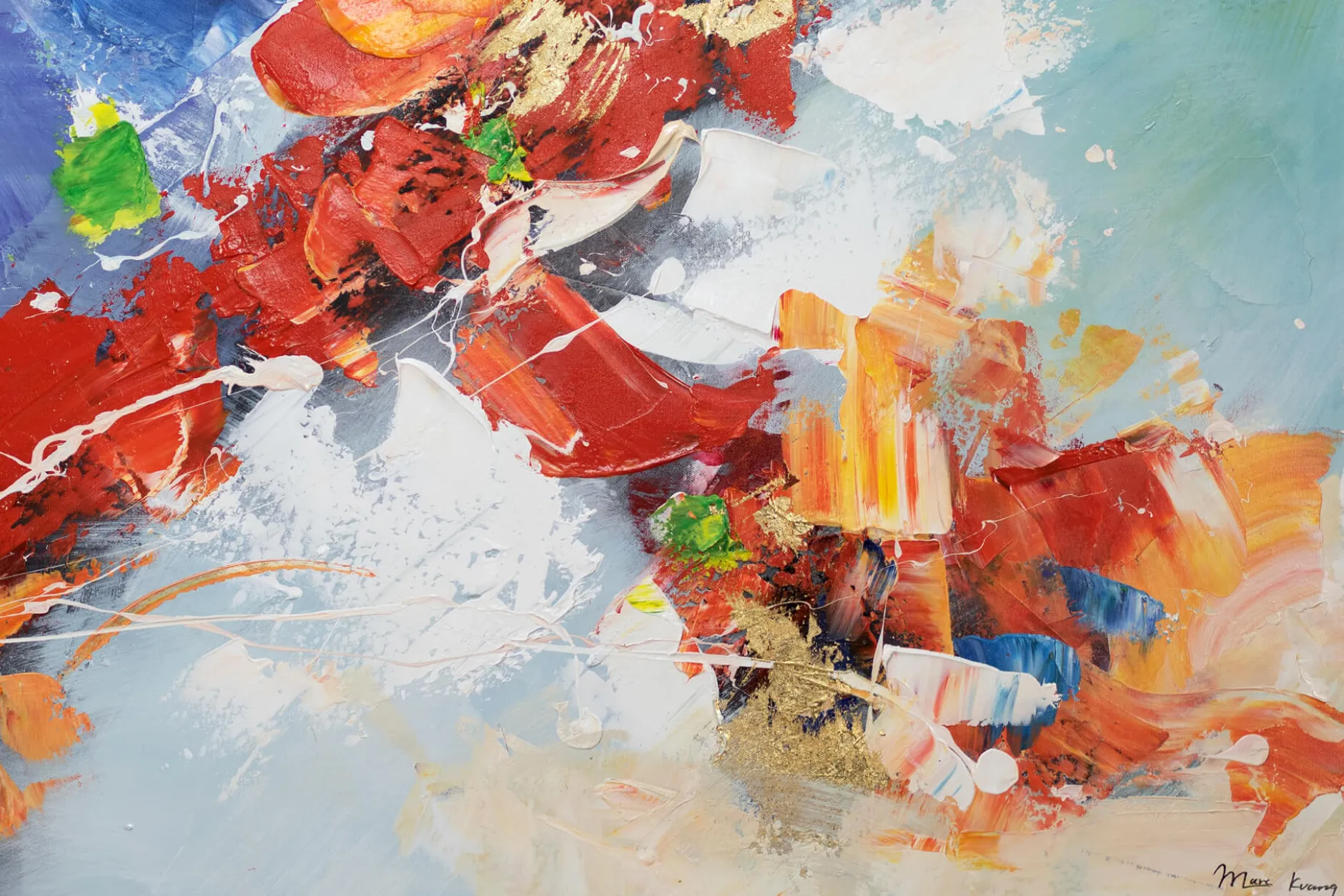 Handgemaltes Gemälde 'Triumph der Liebe' 120x80cm | inkl. Echtheitszertifikat