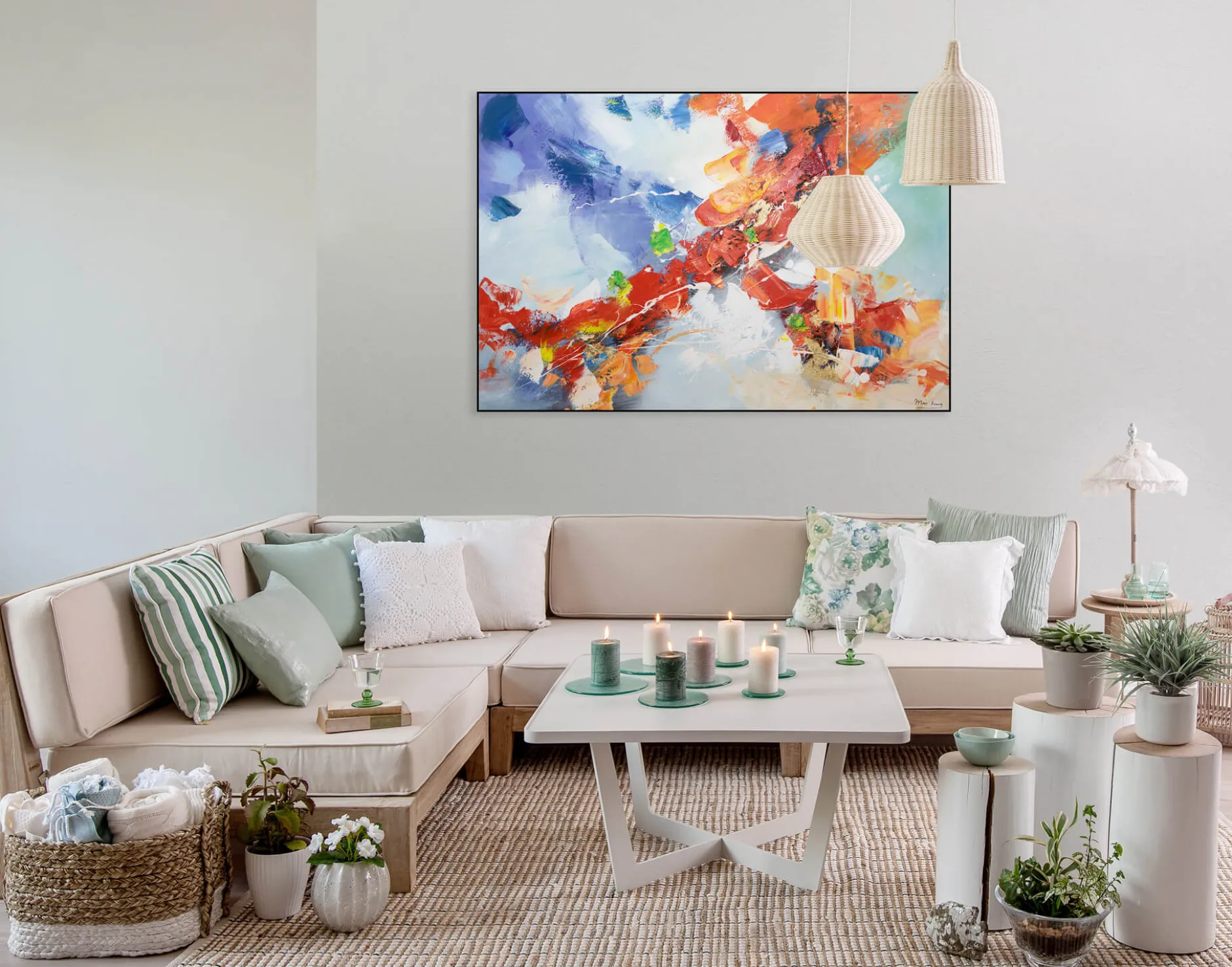 Handgemaltes Gemälde 'Triumph der Liebe' 120x80cm | inkl. Echtheitszertifikat