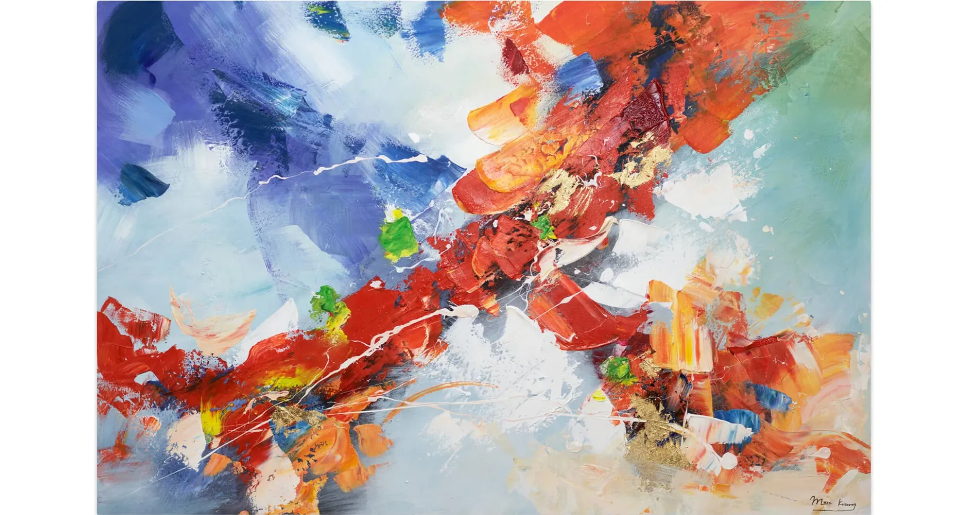 Handgemaltes Gemälde 'Triumph der Liebe' 120x80cm | inkl. Echtheitszertifikat