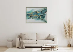 Handgemaltes Gemälde 'Türkise Magie' 102,5x77,5cm | inkl. Echtheitszertifikat