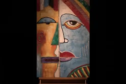 Handgemaltes Gemälde 'Two Faces' 60x90cm | inkl. Echtheitszertifikat