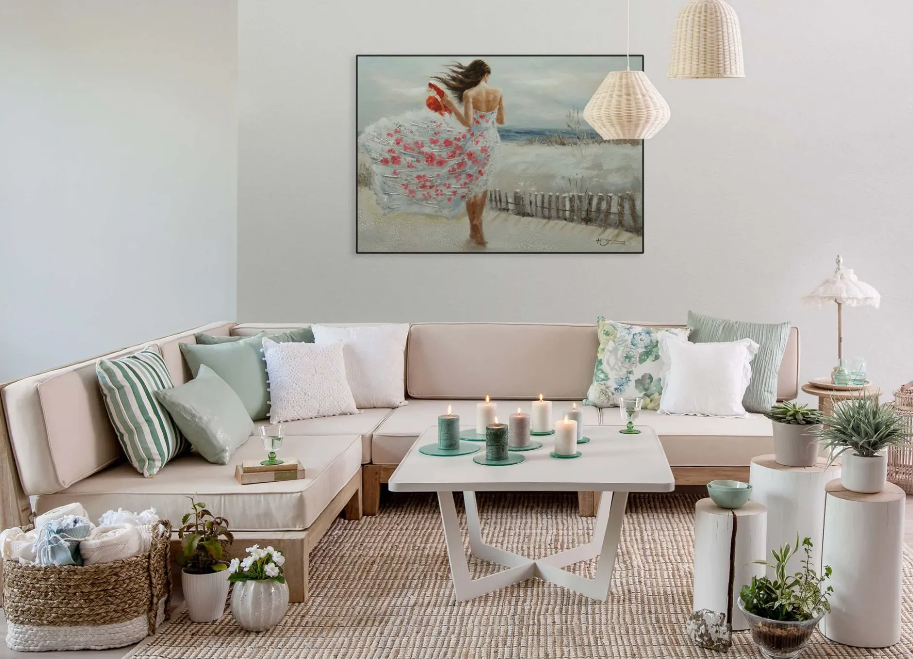Handgemaltes Gemälde 'Umhüllender Wind' 100x70cm | inkl. Echtheitszertifikat
