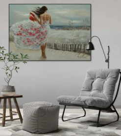 Handgemaltes Gemälde 'Umhüllender Wind' 100x70cm | inkl. Echtheitszertifikat