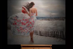 Handgemaltes Gemälde 'Umhüllender Wind' 100x70cm | inkl. Echtheitszertifikat