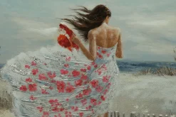 Handgemaltes Gemälde 'Umhüllender Wind' 100x70cm | inkl. Echtheitszertifikat