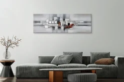 Handgemaltes Gemälde 'Umringt von Nebel' 150x50cm | inkl. Echtheitszertifikat